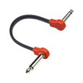 thumbnail image 3 of Cable de conexión para guitarra eléctrica/bajo, ángulo recto de 1/4 de pulgada, efectos de bajo silenciosos 20cm rojo A, 3 of 7
