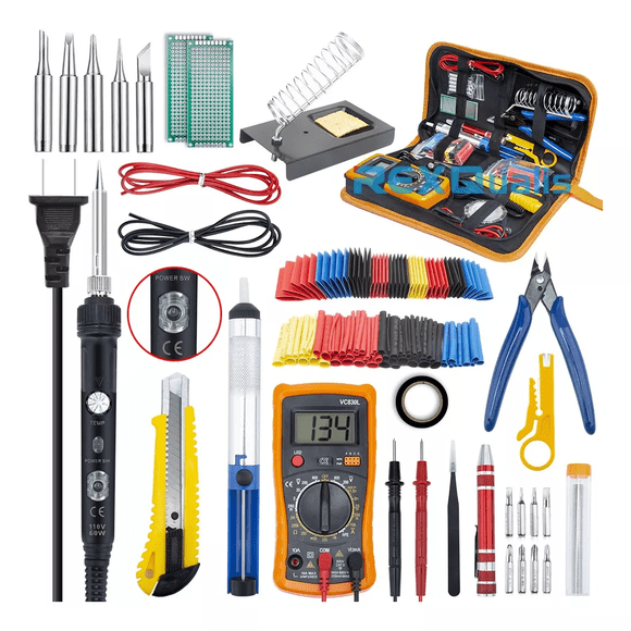 Kit De Soldador Portátil Con Multímetro Digital 142 Pz