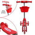 thumbnail image 2 of Scooter para Niños con Canastilla Tres Ruedas de Goma Manubrio Ajustable de 60 a 72 cm Soporta hasta 25 kg - Rojo, 2 of 5