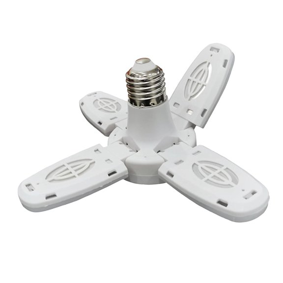 de cochera, 28W E27 2300lm luces LED deformables de tejado de cochera de cochera con 4 paneles LED ajustables