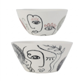 thumbnail image 1 of Juego de 2 Bowls de Porcelana resistente, 1.5L y 720ml - Crown Baccara, 1 of 5