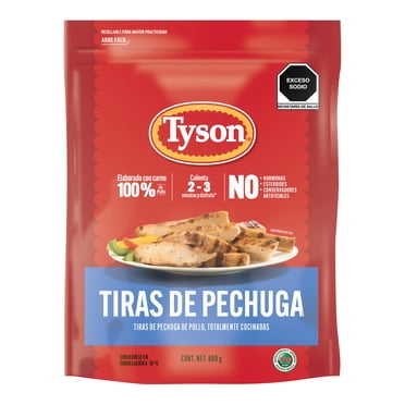 Tiras de pechuga Tyson de pollo totalmente cocinadas 600 g