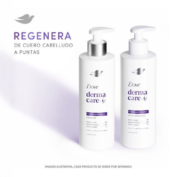 Imagen 3 de Shampoo Dove Derma Care fuerza anti-caída, reduce la caída, 675 ml