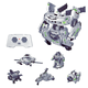 thumbnail image 1 of Juguete Robots Espaciales a Control Remoto 2.4Ghz Bloques de Construcción 6 en 1 para Niños gris Grande, 1 of 7
