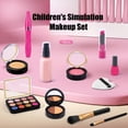 thumbnail image 4 of Set de maquillaje de imitación para niñas | Kit de cosméticos con sombra de ojos, brillo de labios y pinceles | Juego de maquillaje de plástico lavable para niñas., 4 of 5