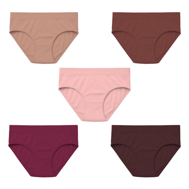 Pantaleta Secret Treasures para Mujer, Seamless, Multicolor Talla G 5 Piezas