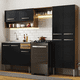 thumbnail image 2 of Cocina Integral 229cm con Fregadero Emilly Madesa 10 Marrón/Negro, 2 of 11