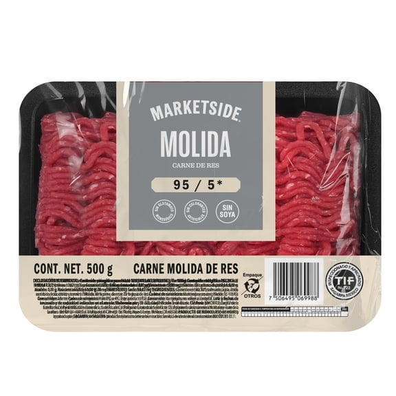 Carne Molida De Res Marketside 95/5 Fresca 500 G