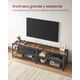 thumbnail image 4 of Mueble de TV, Mesa de TV para Televisores de hasta 75 Pulgadas, Ancho 178 cm, Marco de Acero, con Estantes, para Salón, Dormitorio, Marrón Rústico y Negro LTV096B01, 4 of 5