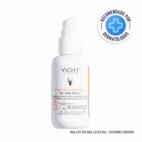 Protector Solar Facial VICHY Capital Soleil UV-Age Daily Anti-Edad con Color FPS 50+, 40ml