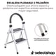 thumbnail image 4 of Escalera metalica dos escalones de 86*44.5*5cm blanca, 4 of 7