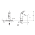 thumbnail image 2 of MONOMANDO PARA LAVABO DANIKA 64733 MOEN CROMO, 2 of 2