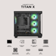 thumbnail image 5 of Gabinete DXT GAMING Titan X Media Torre con Display de Temperatura y Velocidad 4 Fan ARGB USB-C Negro CDXT600BK, 5 of 6