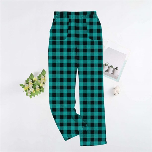 Puyaiuu Women's Pajama Pants With Pockets Flannel Pajama All kinds of Print Comfy Lounge Pant Fuzzy Sleep Bottoms with Pockets Gift