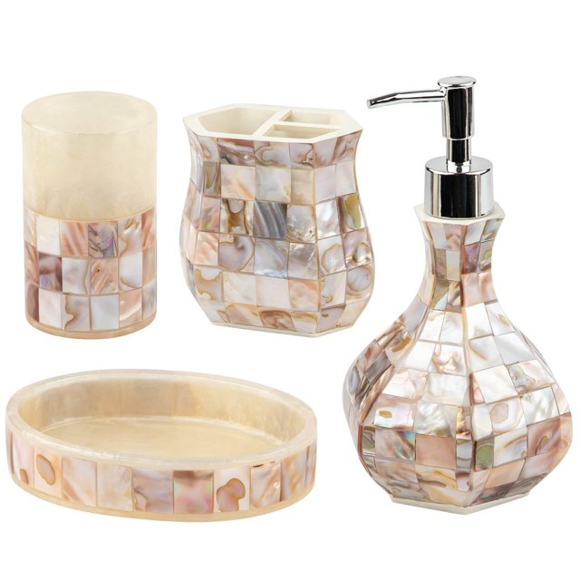 Whirlpool Shell Set de accesorios de baño Creative Scents Milano w/ Shells | Walmart en ...