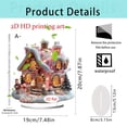 thumbnail image 2 of CaiYueKe Santa Claus House 2D Flat Christmas Ornaments, Shatterproof Hanging Decorations for Holiday Tree Home Party, Festive Holiday Decor Seasonal Gift Supplies for Home Office Decorating, 2 of 5