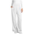 thumbnail image 2 of TaTaai Ladies' Elastic High Waist Wide Leg Jeans, Versatile Loose Straight Leg Pants, All Season Casual Fashion Jeans Gift, 2 of 5
