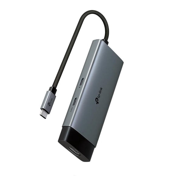 TP-Link Hub USB-C 5 en 1, HDMI 4K 60Hz, Carga Rápida PD 100W, Puertos USB-C 5Gbps y 2× USB-A, Plug &