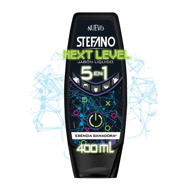 Jabón líquido Stefano next level 5 en 1 esencia ganadora 400 ml