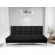 thumbnail image 2 of Sofa Cama Reclinable El Bazar Store Zeus Negro Terciopelo Futon 3 posiciones Abotonado Sala, 2 of 6