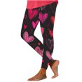 thumbnail image 1 of TaTaai Valentine's Day Heart Print Elastic Breathable Women High Waisted Tight Yoga Leggings Non-see-through Gym Workout Activewear Casual Daily Full Length Pants Gift, 1 of 8