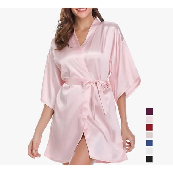 Batas Para Novias, Damas, Sin Bordado Pijamas Dama Satin Modelo M