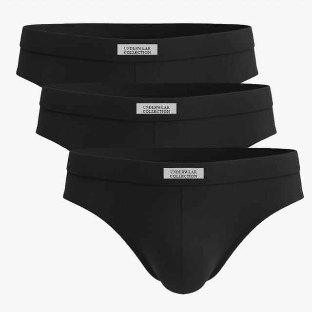Bikini George para Hombre, ajustado Negro 3 piezas Talla CH