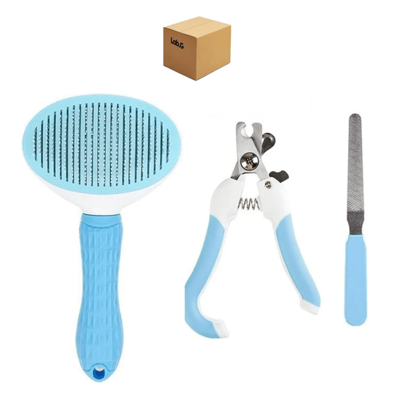 Kit De Aseo Macotas 3Pz Lab.G, Azul Blanco