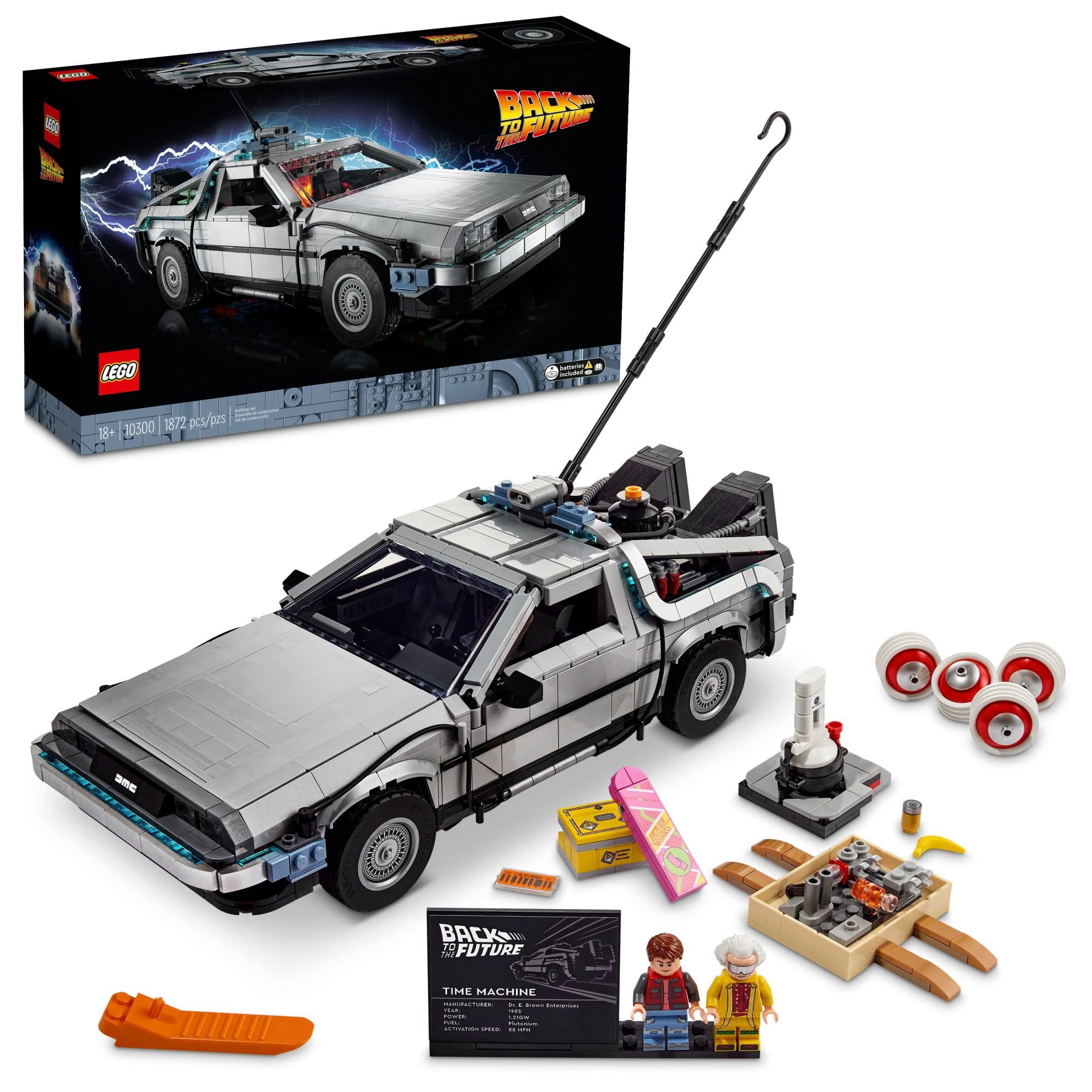 LEGO Back to The Future Time Machine 10300 Building Set for Adults; Build a Detailed Model of a Movie Legend (1,856 Pieces) LEGO -