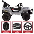 thumbnail image 4 of Camioneta Montable JOYKOO 93 cm Eléctrica para Niños Control Remoto 12v Gris, 4 of 8