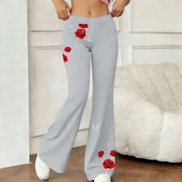 TaTaai Women's Loose Comfortable Flared Wide Leg Yoga Pants Fashion Casual Sports Fitness Trousers Soft Breathable All Match Daily Wear Gift