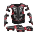 thumbnail image 4 of Traje de protección para motocicleta para niños, cómodo protector de pecho, columna vertebral y espalda para exteriores Rojo, 4 of 9