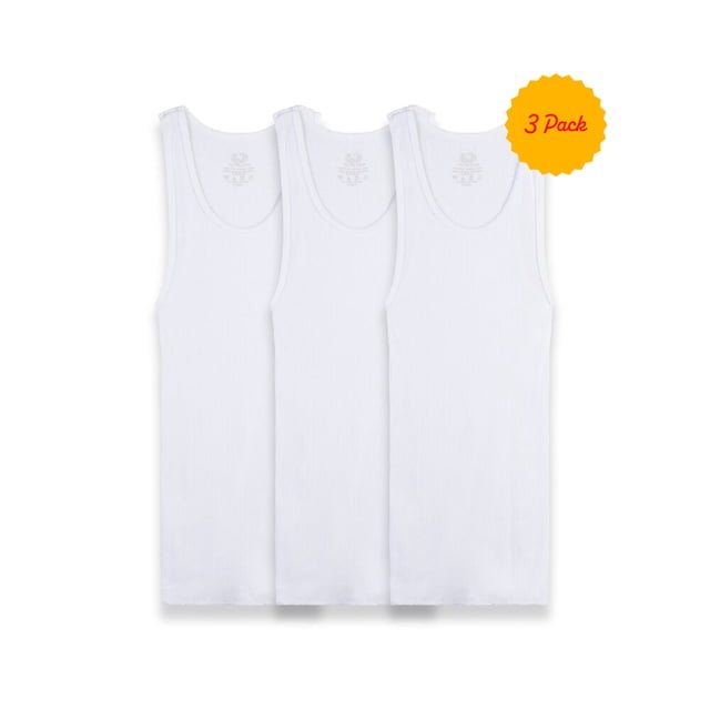 Camiseta Atlética Fruit of the Loom Para Niño Algodón Sustentable Blanca 3 Piezas Talla G