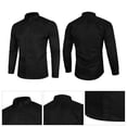 thumbnail image 2 of Camisa de vestir para hombre, camisa de manga larga de ajuste regular para hombre de negocios para la vida diaria, 2 of 8