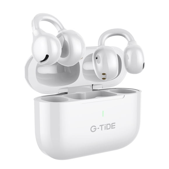 Auriculares Inteligentes Inalámbricos G-tide Clipon Hifi Tws Blanco,Bluetooth 5.3,Cinco colores disponibles,Cancelación de ruido,Micrófono incorporado,Compatible con sistemas Android y iPhone