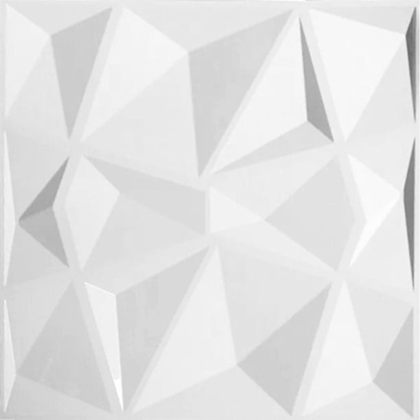 Panel Decorativo PANEL DECORATIVO 3D PVC Blanco Mate S050 10 Piezas ...