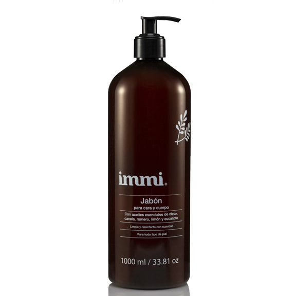 Jabón liquido immi para cara y cuerpo 1,000 ml