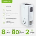 thumbnail image 3 of Boiler de Paso 1 Regadera y 1 Lavabo 8Lts AVERA  C8L Calentador de Paso Uso Exclusivo Gas LP, 3 of 11