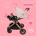 thumbnail image 4 of Carriola Lx Y Porta Bebé Plegable Mango Reversible Victoria rosa, 4 of 10