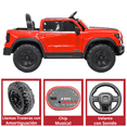 thumbnail image 4 of Camioneta Eléctrica Montable JOYKOO  para Niños 12V Control Remoto Bluetooth Luces Sonidos Apta desde 3 Años - Rojo, 4 of 7
