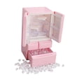 thumbnail image 4 of Refrigerador congelador 1/12 con pinzas Juguete Imaginativo Muebles de casa de muñecas Mini Rosa, 4 of 7