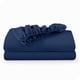 thumbnail image 1 of Sábanas Ajustables Bare Home Paquete de 2 Colección Premium 1800 Ultra Suaves Tamaño Twin XL Azul Oscuro, 1 of 6