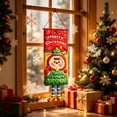 thumbnail image 3 of Amzcrzy Decoración navideña,Árbol de Navidad,Luces navideñas Letrero navideño colgante para puerta, decoración de 43 x 16 pulgadas, adorno de pared con personaje caprichoso para puerta principal, por, 3 of 6