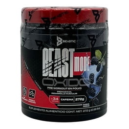 BEASTIC BEAST MODE ÓXIDO | Pre Workout en Polvo | 272g | +34 Servicios | Sabor moras|con cafeina