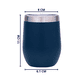 thumbnail image 3 of Copa Térmica para Vino Origami Home 12 oz Acero Inoxidable Azul Marino, 3 of 4