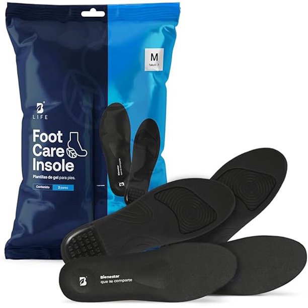 Plantillas de Gel Termorreguladoras Talla M | Almohadillas para Pies Adaptables a Todo Tipo de Zapato | B Life