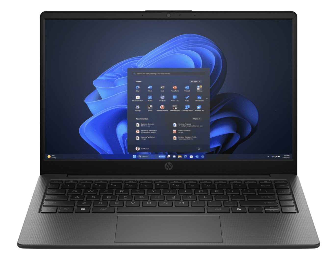 Laptop HP 240R: Core 3 100U, RAM 8GB DDR4, SSD de 512GB, Pantalla de 14" LED HD (1366 x 768), Video Intel Graphics, S.O. Windows 11 Home.