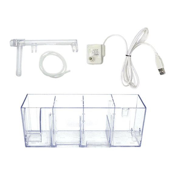 Caja de filtro para acuario, purificador de agua, accesorios para acuario, elevador de cascada, fácil de usar. B