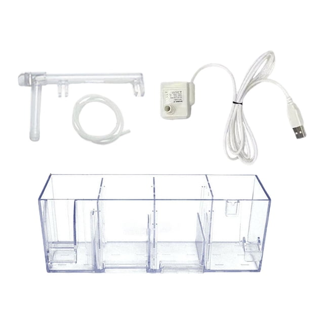 Caja de filtro para acuario, purificador de agua, accesorios para acuario, elevador de cascada, fácil de usar. B
