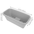 thumbnail image 2 of HOOWIFFY Maceta Rectangular De Plástico Para Verduras Con Detalle Y Durable, 2 of 8